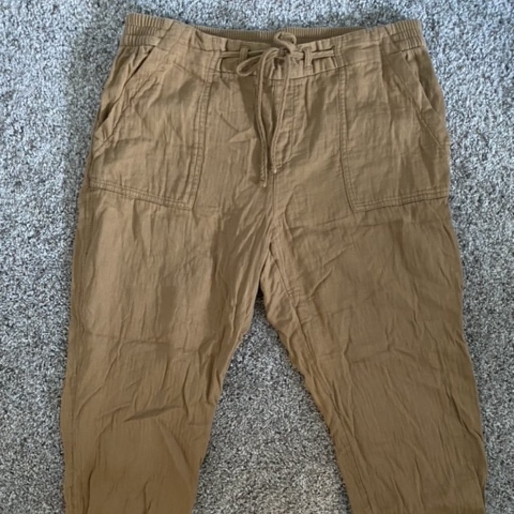 Old Navy Linen Blend Cropped Joggers